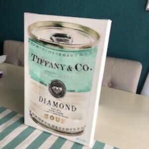 OLIVER GAL ARTWORK WRAPPED CANVAS WALL ART SOUP CAN..SUPER CUTE!   SIZE 10x15